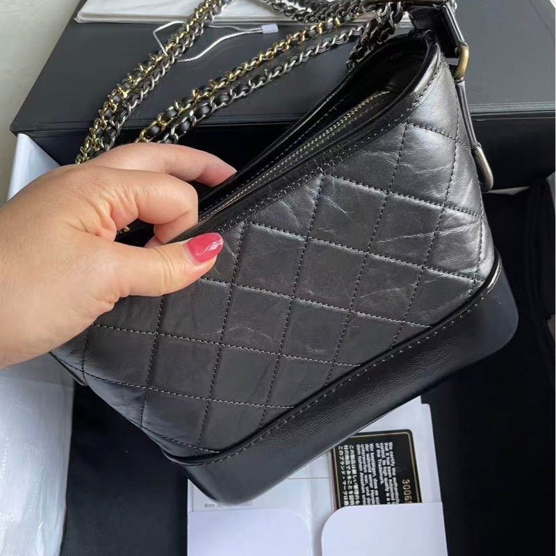 Chanel 香奈兒 Gabrielle黑色流浪包/小號/99新閒置美品-2