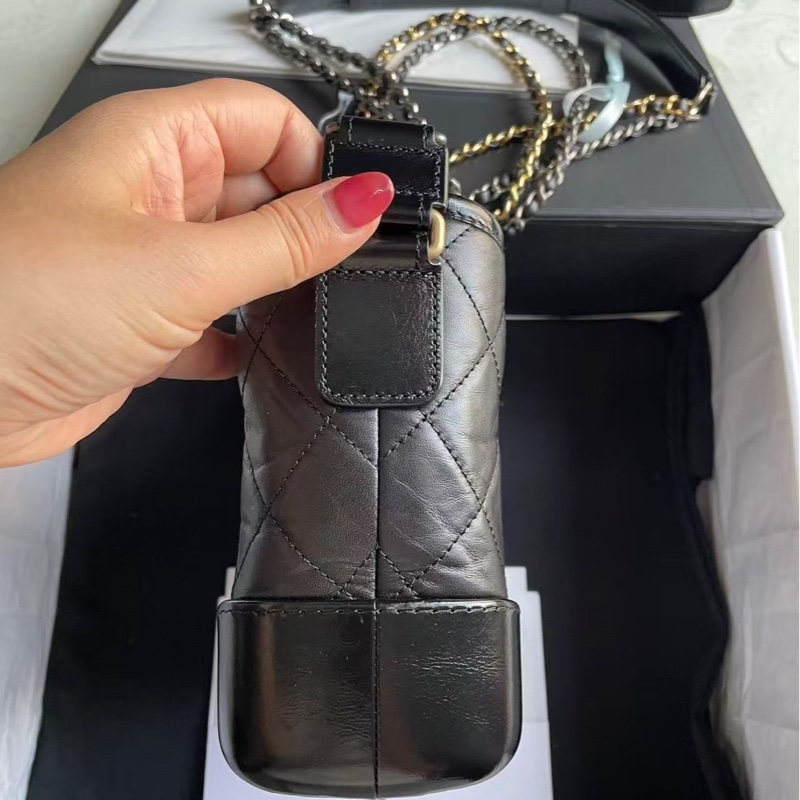 Chanel 香奈兒 Gabrielle黑色流浪包/小號/99新閒置美品-4