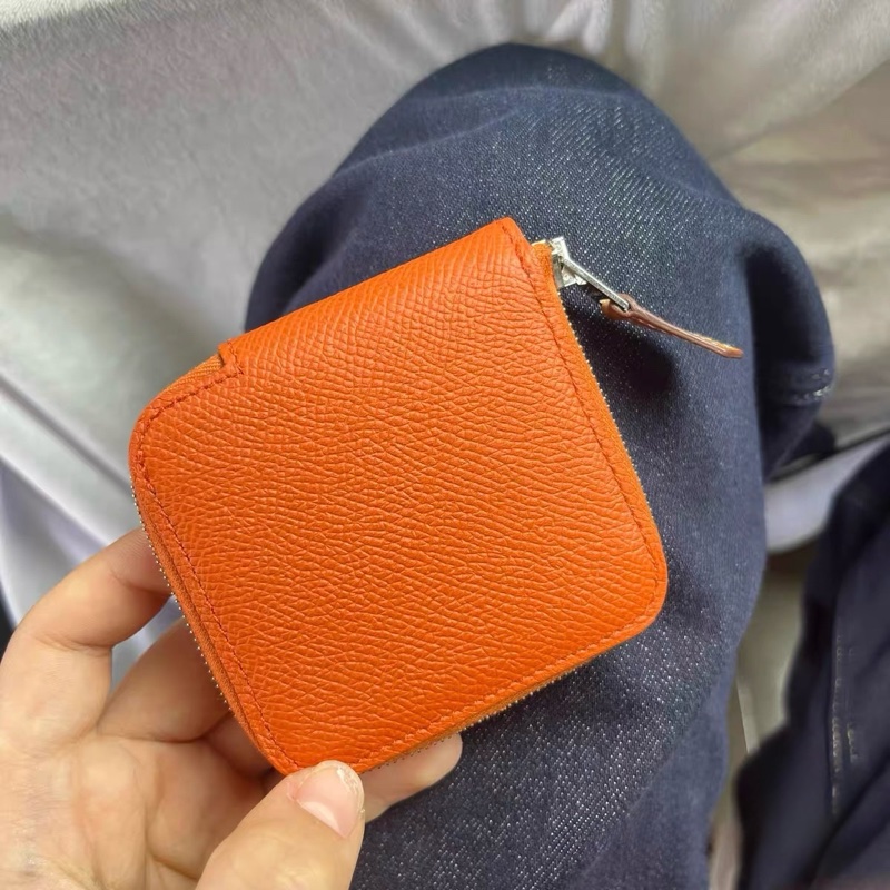 全新閒置 愛馬仕Hermès Silk’in 零錢包｜橘色EPSOM｜好裝好拿-1