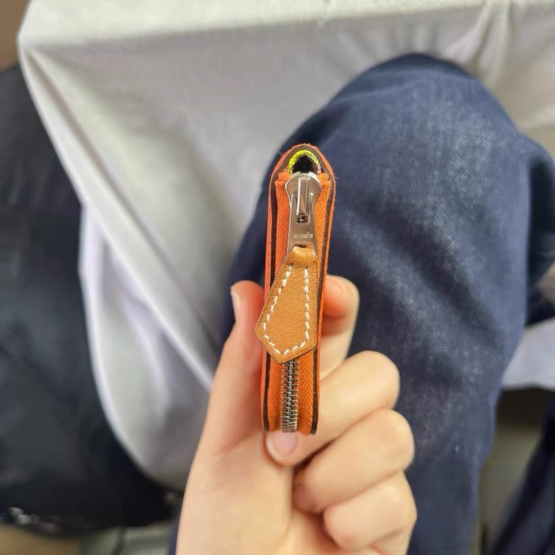 全新閒置 愛馬仕Hermès Silk’in 零錢包｜橘色EPSOM｜好裝好拿-2