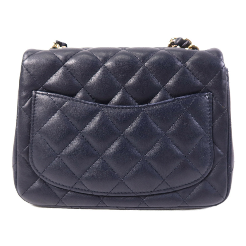 CHANEL 羊皮皮革Classic 17金扣鏈帶肩背袋-1