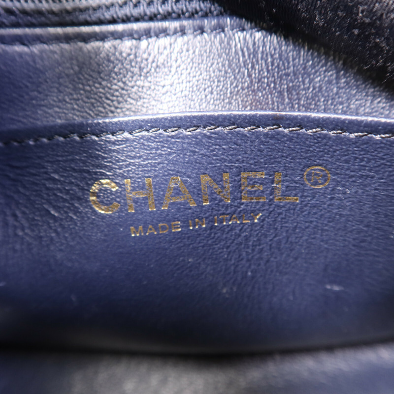 CHANEL 羊皮皮革Classic 17金扣鏈帶肩背袋-5