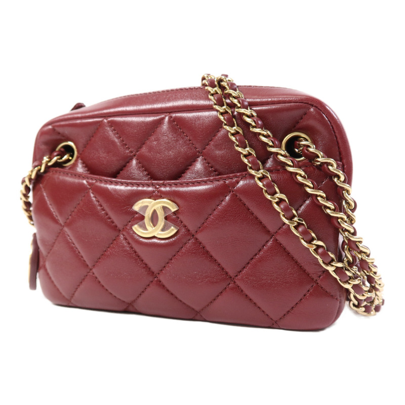CHANEL 牛皮皮革Camera Bag金扣鏈帶肩背袋-2
