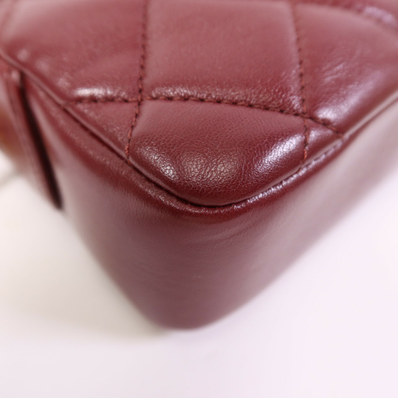 CHANEL 牛皮皮革Camera Bag金扣鏈帶肩背袋-10