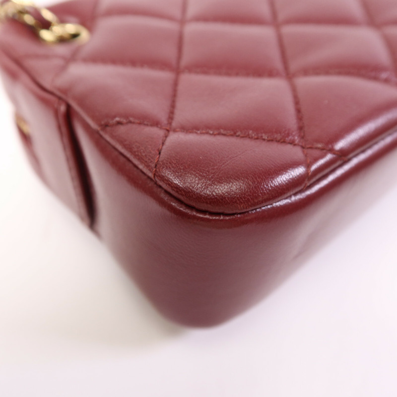 CHANEL 牛皮皮革Camera Bag金扣鏈帶肩背袋-12