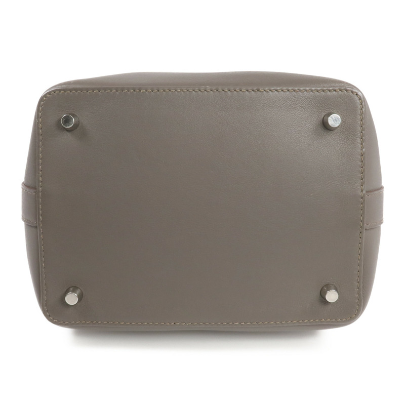 HERMES Evercolor皮革Toolbox 20銀扣手挽肩背兩用袋Etain-3