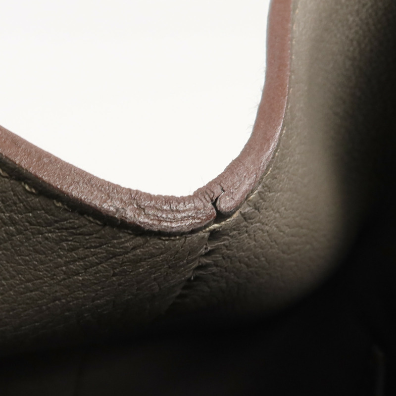 HERMES Evercolor皮革Toolbox 20銀扣手挽肩背兩用袋Etain-14