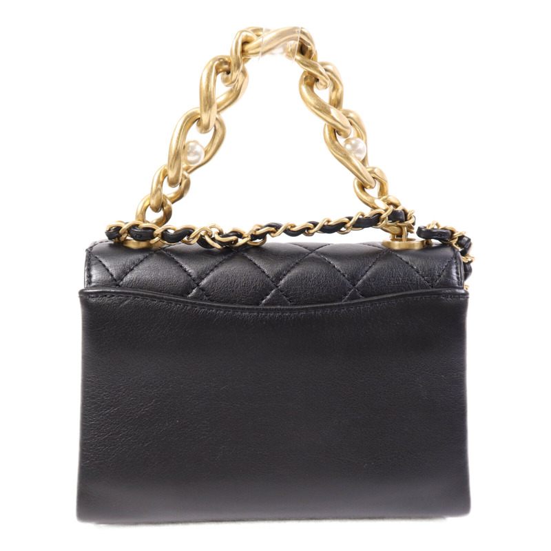 CHANEL 牛皮皮革Shoulder Bag金扣鏈帶肩背袋-1