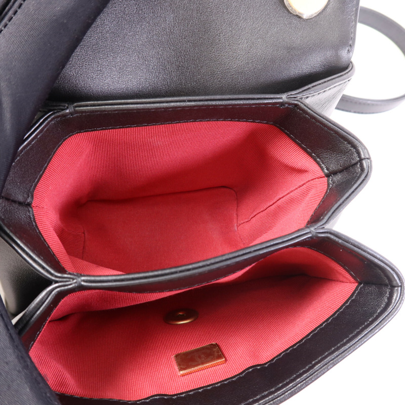 CHANEL 牛皮皮革Shoulder Bag金扣鏈帶肩背袋-4