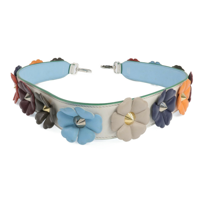 FENDI 牛皮皮革Strap銀扣肩背帶-2