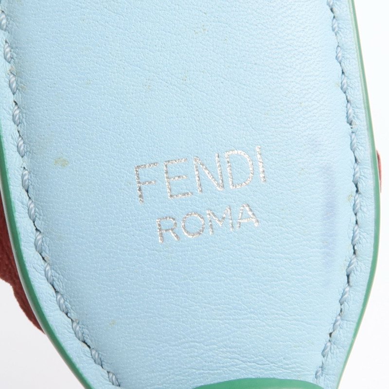 FENDI 牛皮皮革Strap銀扣肩背帶-5