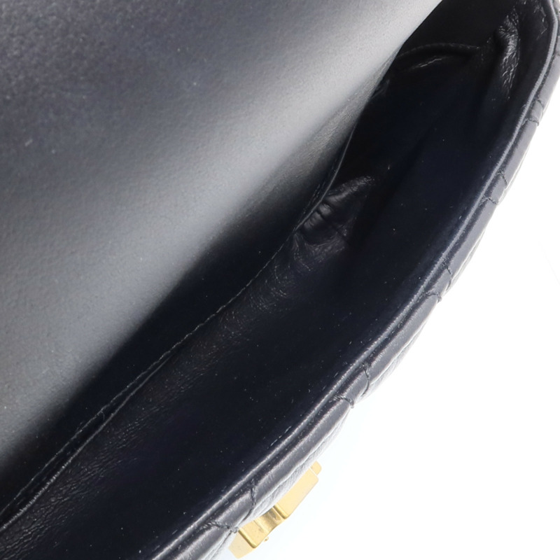 CHANEL 羊皮皮革Chain Shoulder金扣鏈帶肩背袋-4