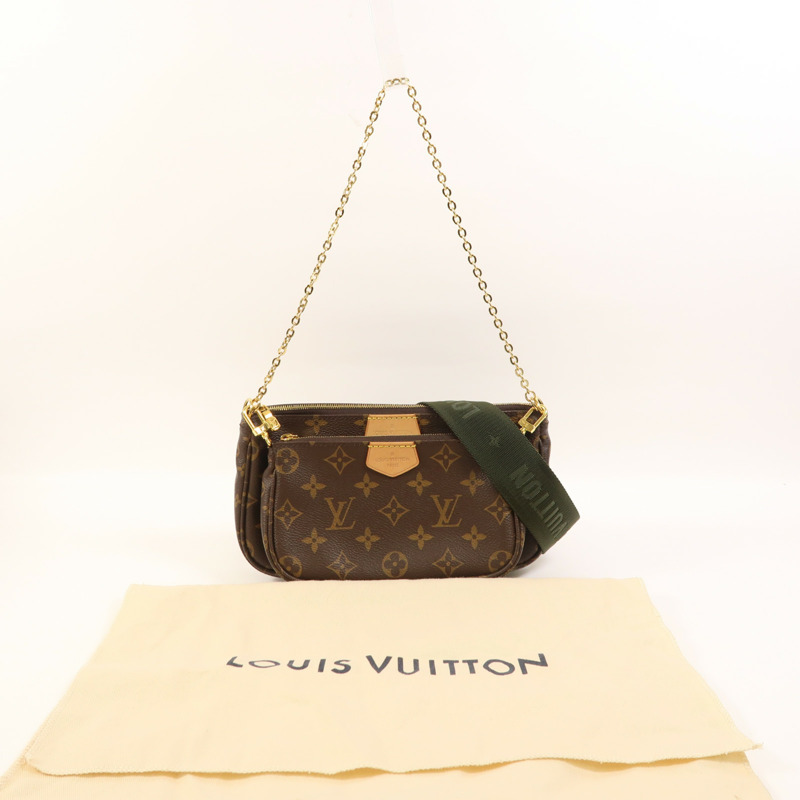 LOUIS VUITTON Monogram Multi Pochette Accessoires金扣肩背袋-9