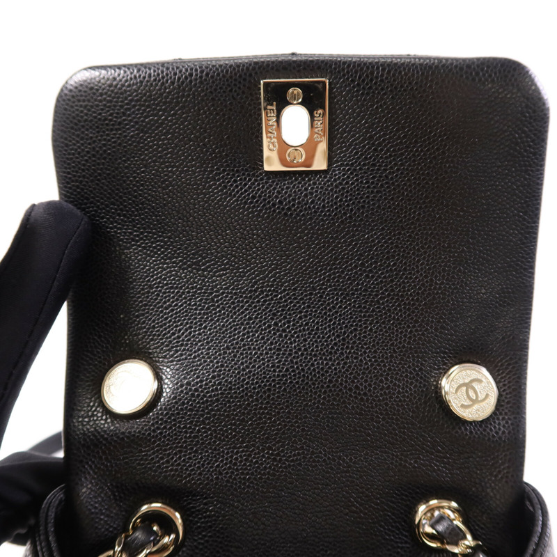CHANEL 牛皮皮革Small Duma金扣鏈帶背包-4