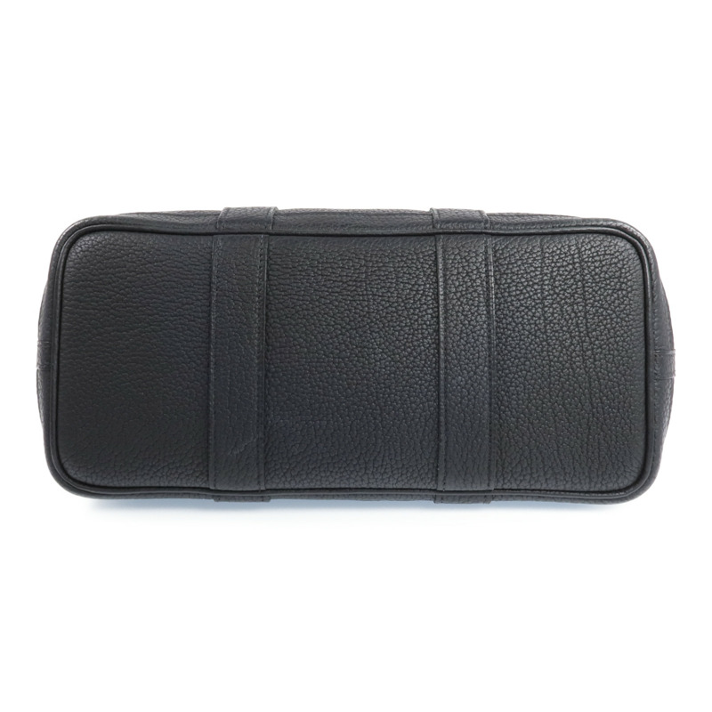 HERMES Negonda皮革Garden Party TPM銀扣手挽袋Noir-3