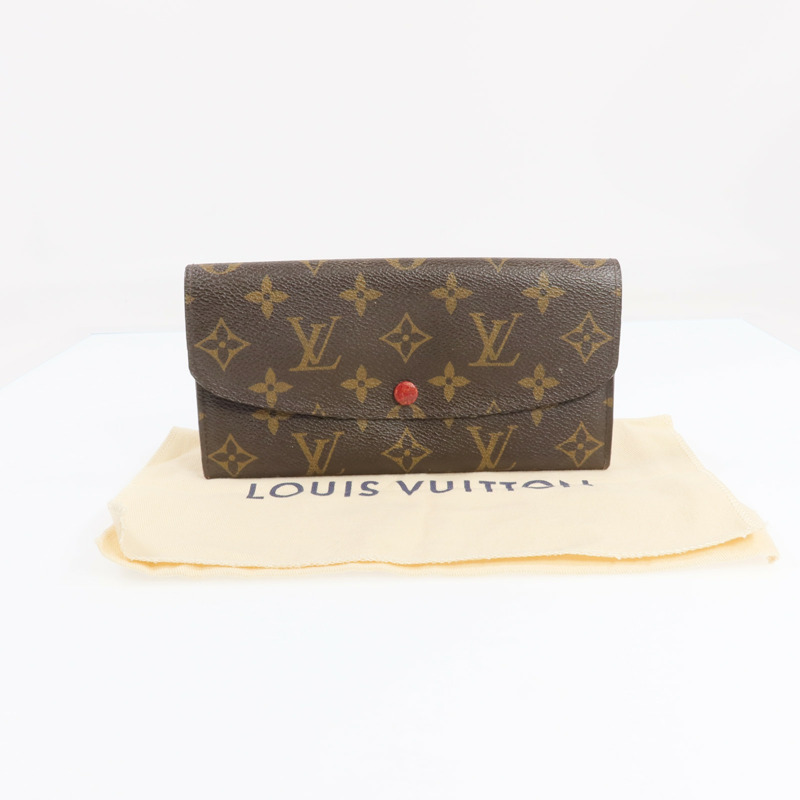 LOUIS VUITTON Monogram Emilie Long Wallet金扣長錢包-8