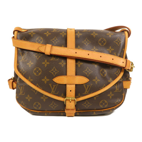 LOUIS VUITTON Monogram Saumur 30金扣肩背袋