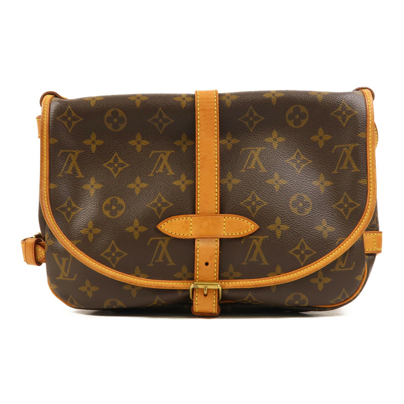 LOUIS VUITTON Monogram Saumur 30金扣肩背袋-1