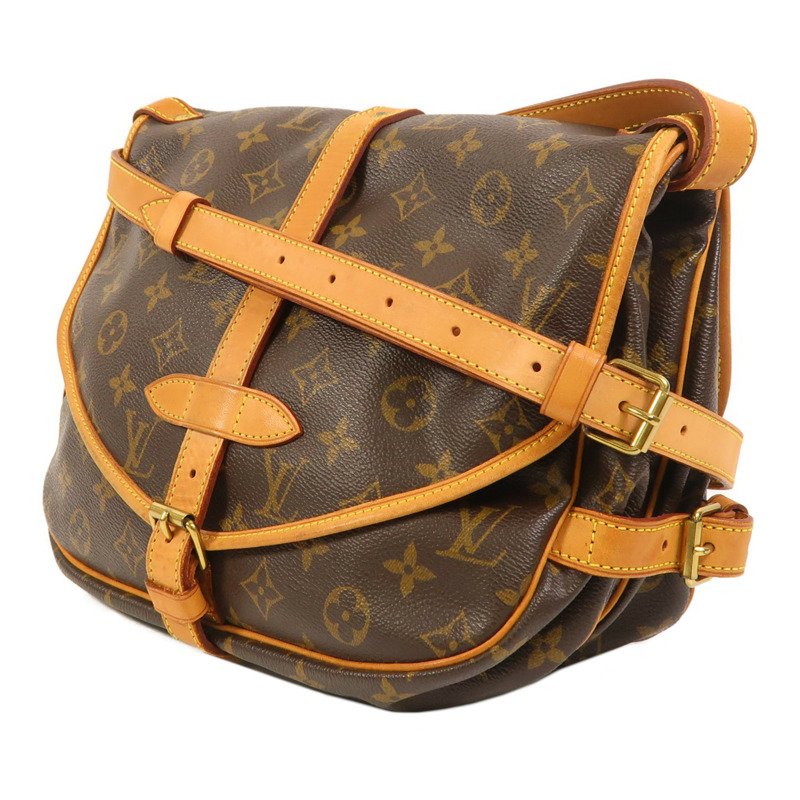 LOUIS VUITTON Monogram Saumur 30金扣肩背袋-2