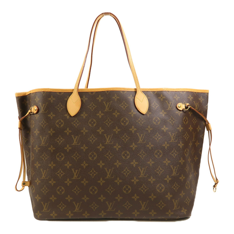 LOUIS VUITTON Monogram Neverfull GM金扣手挽袋-1