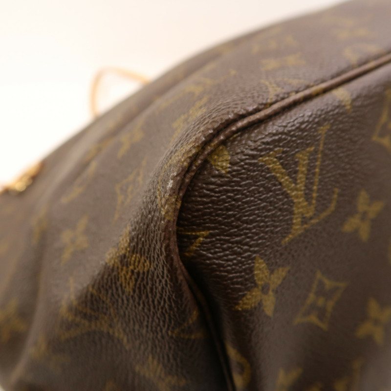 LOUIS VUITTON Monogram Neverfull GM金扣手挽袋-10