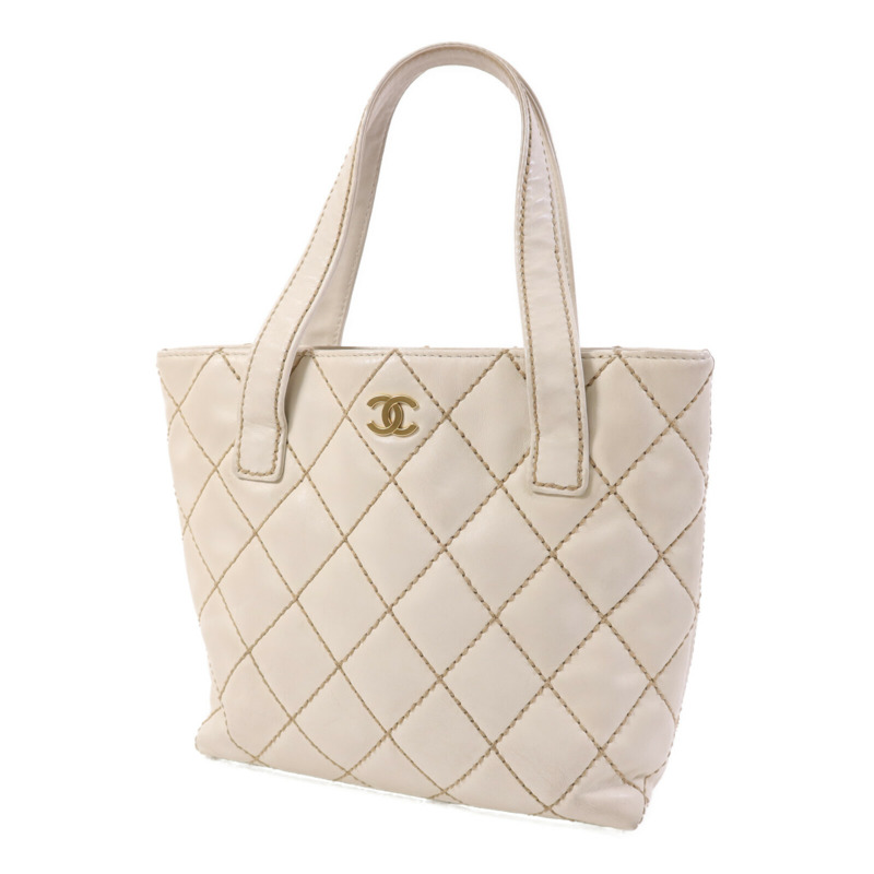 CHANEL 牛皮皮革 Vivian Tote金色扣手挽袋-2