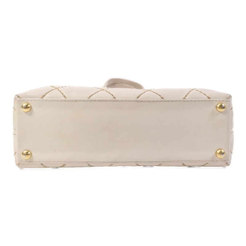 CHANEL 牛皮皮革 Vivian Tote金色扣手挽袋-3