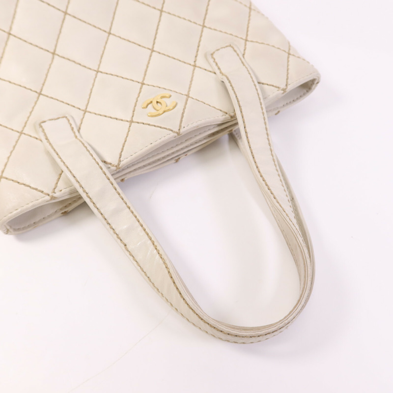 CHANEL 牛皮皮革 Vivian Tote金色扣手挽袋-9