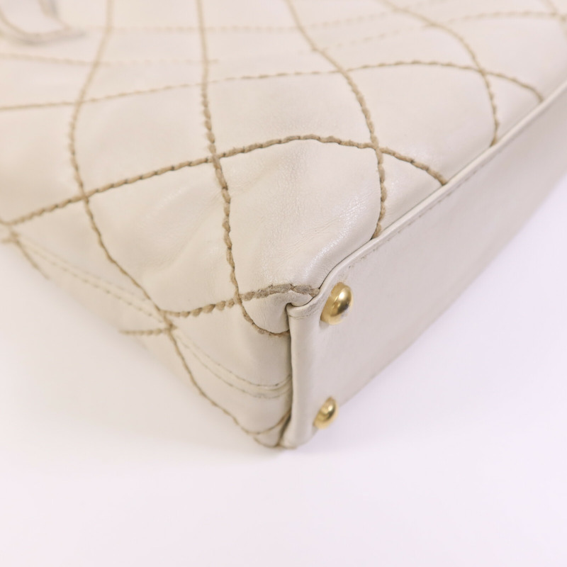 CHANEL 牛皮皮革 Vivian Tote金色扣手挽袋-11