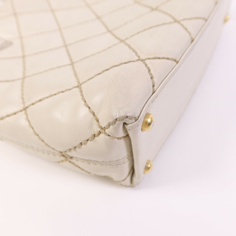 CHANEL 牛皮皮革 Vivian Tote金色扣手挽袋-12