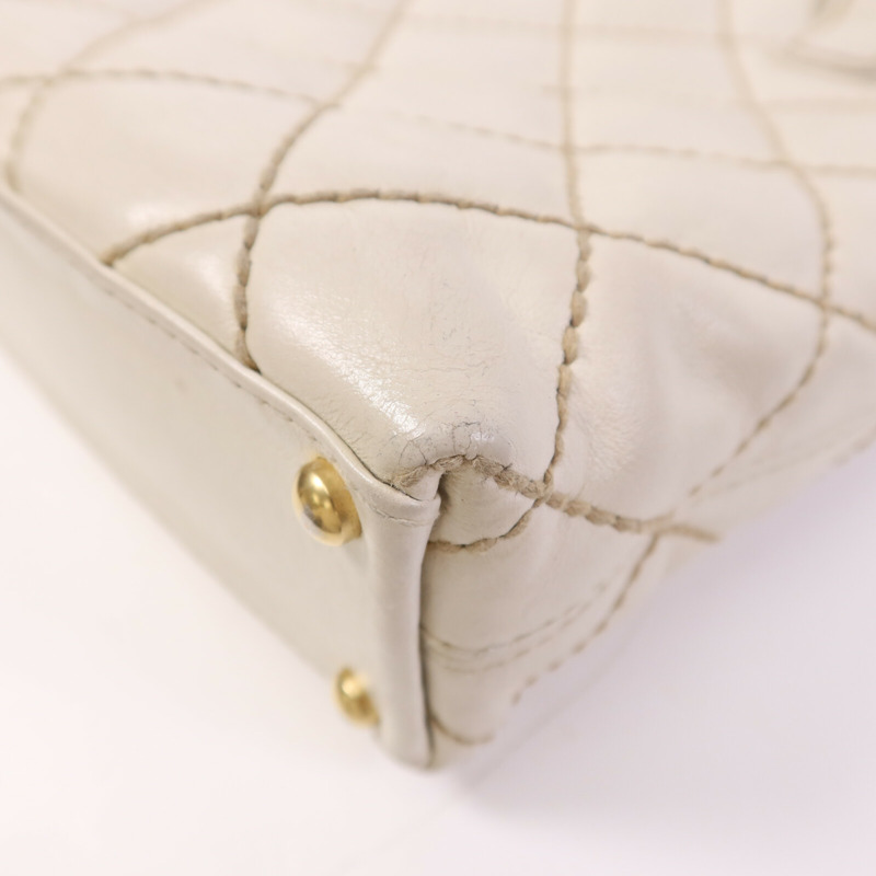 CHANEL 牛皮皮革 Vivian Tote金色扣手挽袋-13