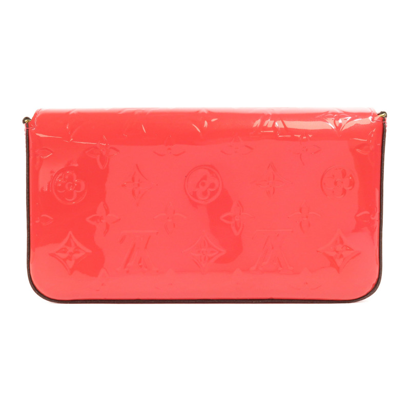 LOUIS VUITTON Monogram Vernis Pochette金扣鏈帶肩背袋-1