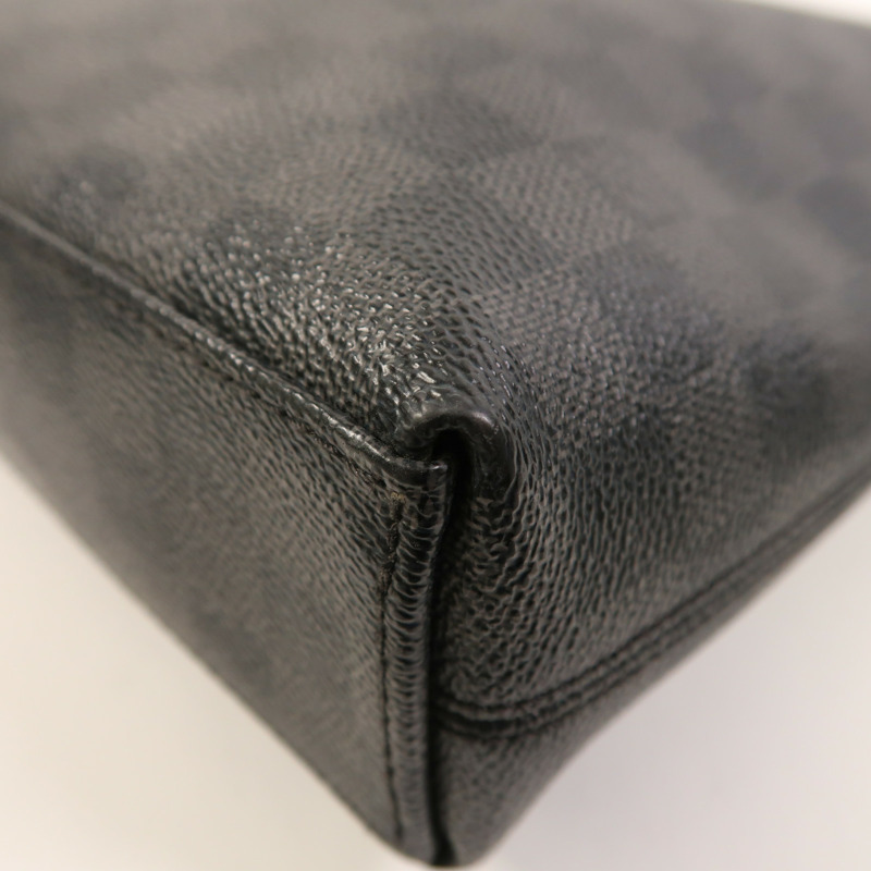 LOUIS VUITTON Damier Graphite Porte Document Jour Business Bag銀扣手挽袋-9