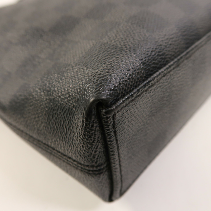 LOUIS VUITTON Damier Graphite Porte Document Jour Business Bag銀扣手挽袋-10
