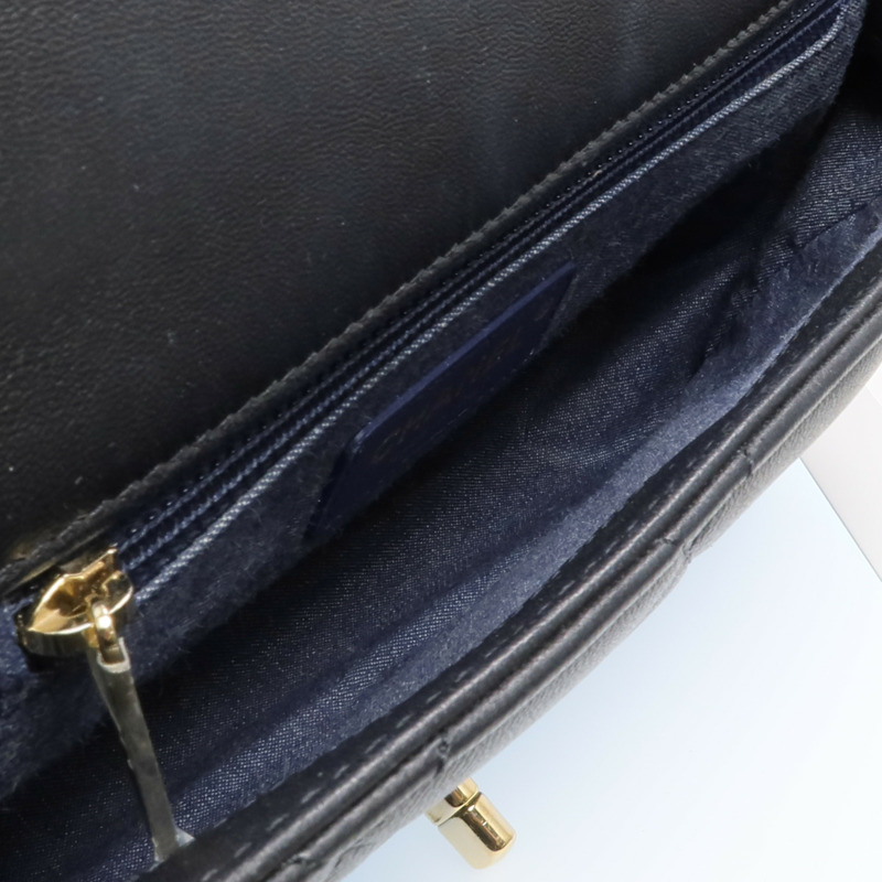 CHANEL 羊皮皮革2 Way Shoulder金扣手挽肩背兩用袋-4