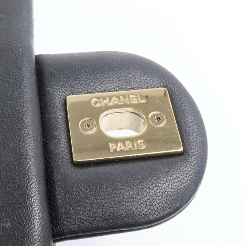 CHANEL 羊皮皮革2 Way Shoulder金扣手挽肩背兩用袋-9