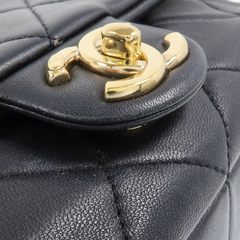 CHANEL 羊皮皮革2 Way Shoulder金扣手挽肩背兩用袋-15