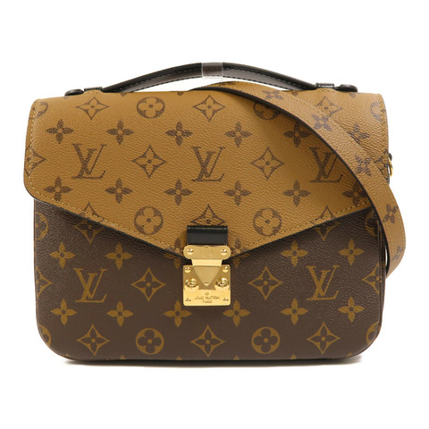 LOUIS VUITTON Monogram Reverse Pochette Metis金扣手挽肩背兩用袋