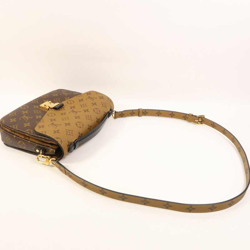 LOUIS VUITTON Monogram Reverse Pochette Metis金扣手挽肩背兩用袋-6