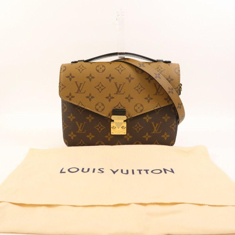 LOUIS VUITTON Monogram Reverse Pochette Metis金扣手挽肩背兩用袋-7