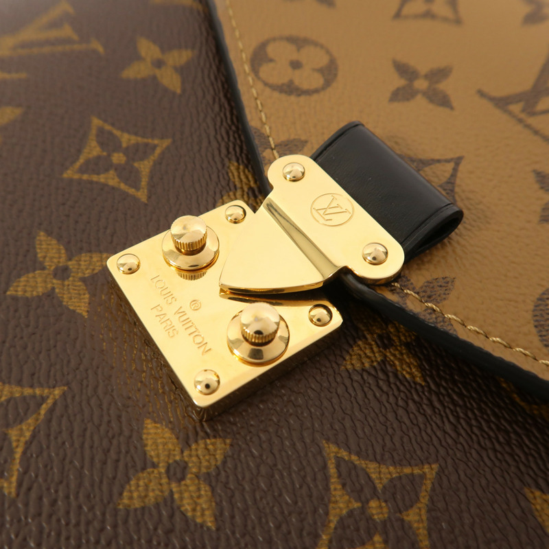 LOUIS VUITTON Monogram Reverse Pochette Metis金扣手挽肩背兩用袋-8