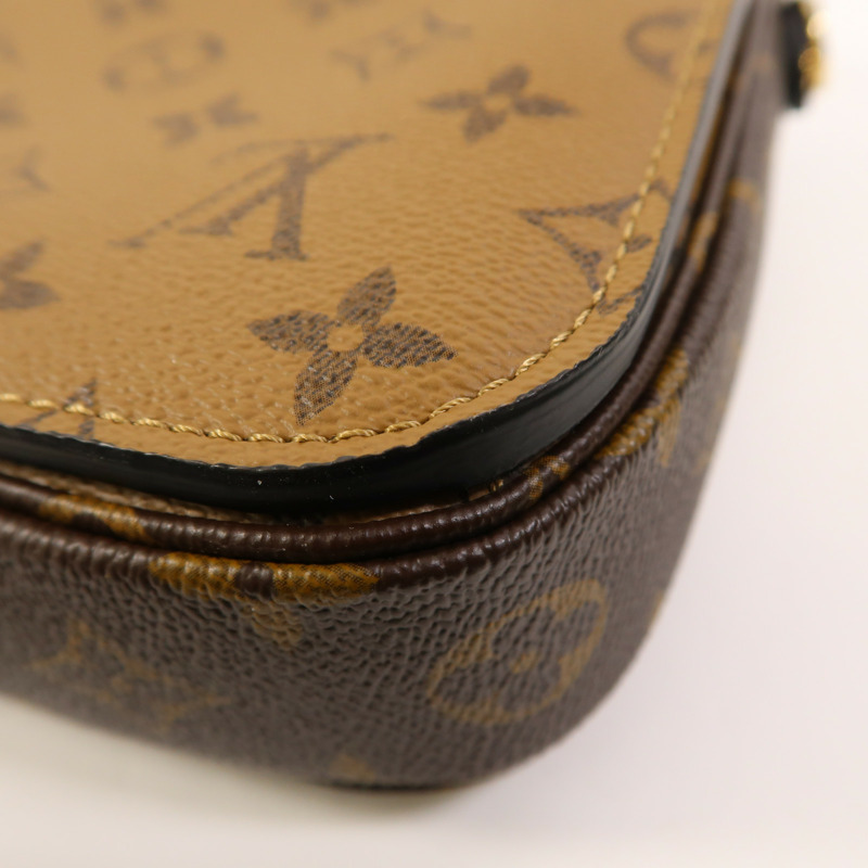 LOUIS VUITTON Monogram Reverse Pochette Metis金扣手挽肩背兩用袋-11