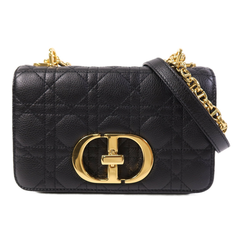 Dior 牛皮皮革Small Caro Bag金扣鏈帶肩背袋-0