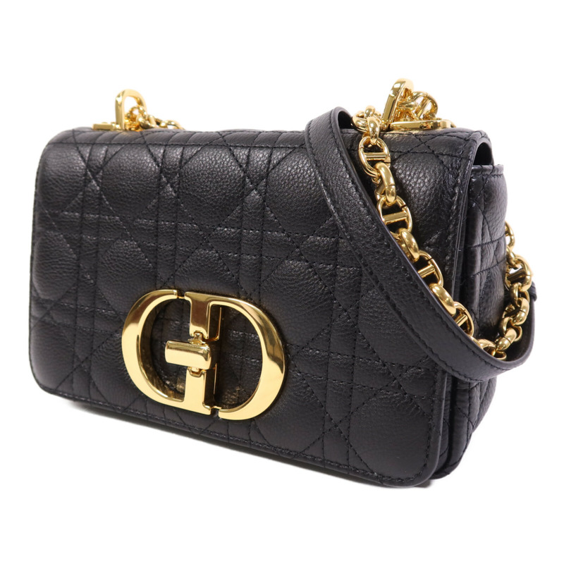 Dior 牛皮皮革Small Caro Bag金扣鏈帶肩背袋-2