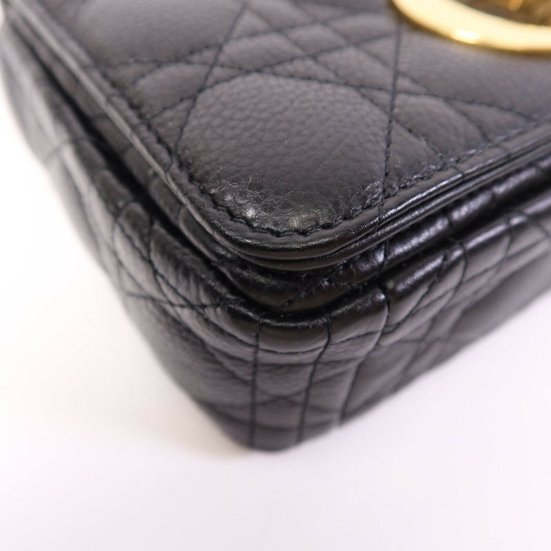 Dior 牛皮皮革Small Caro Bag金扣鏈帶肩背袋-11