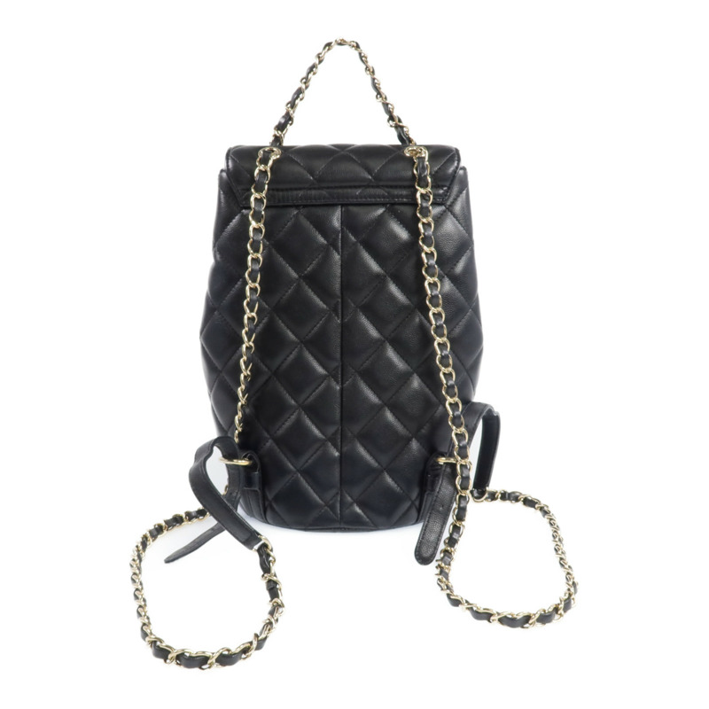 CHANEL 牛皮皮革Backpack金扣背包-2