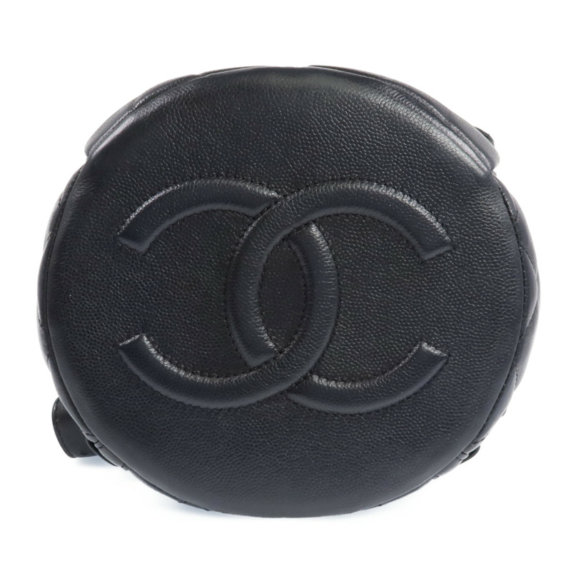 CHANEL 牛皮皮革Backpack金扣背包-3