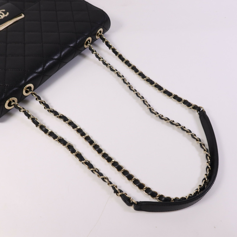 CHANEL 牛皮皮革Chain Shoulder Bag金扣鏈帶肩背袋-8