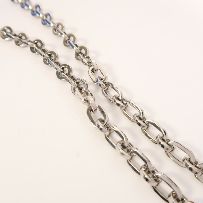 HERMES Chevre皮革Verrou Mini銀扣鏈帶肩背袋Bleu Hydra-15