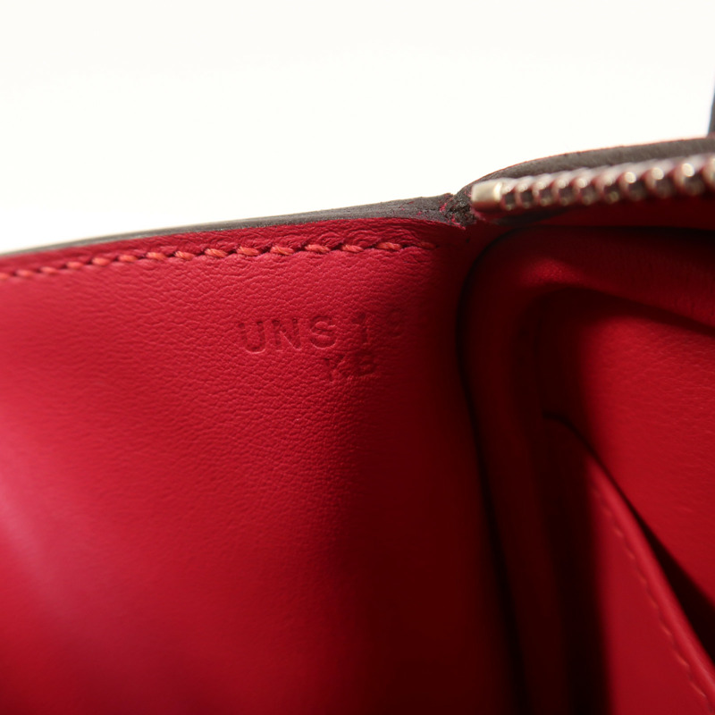 HERMES Clemence皮革Mini Lindy銀扣手挽肩背兩用袋Rose Extreme-8